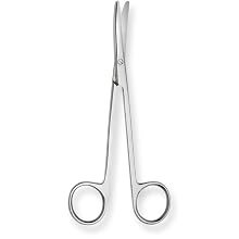 Stainless Steel Curved Metzenbaum Scissor, 5-1/2" Length, For Single Use (Pack of 100)