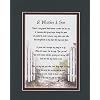 A Mother & Son Touching 8x10 Poem, Double-matted in Dark Green Over Burgundy And Enhanced With Watercolor Graphics. A Gift For A Mother, Son Or A New Mother.
