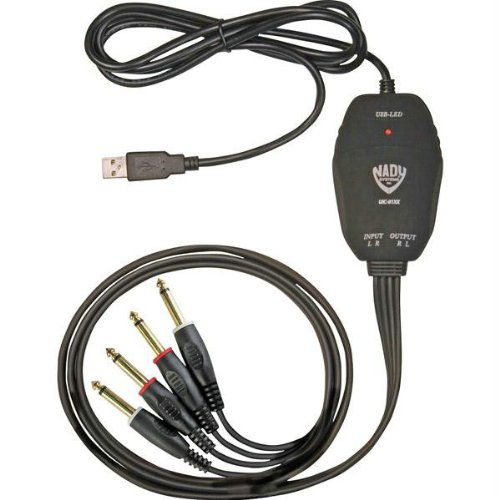 New Nady Usb Interface Cables Two 1/4 Inch Phono In/Out Easy Plug Play Connectivity Two Connectors