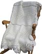 Handmade Vintage Inspired Baby/toddler Blanket - Vanilla White (100% Hand-crocheted)