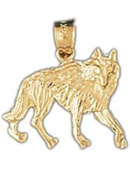 Dazzlers Solid 14k Gold Fox Charm Pendant Available in three colors from jewelsberry (weights: 1.8 grams only)