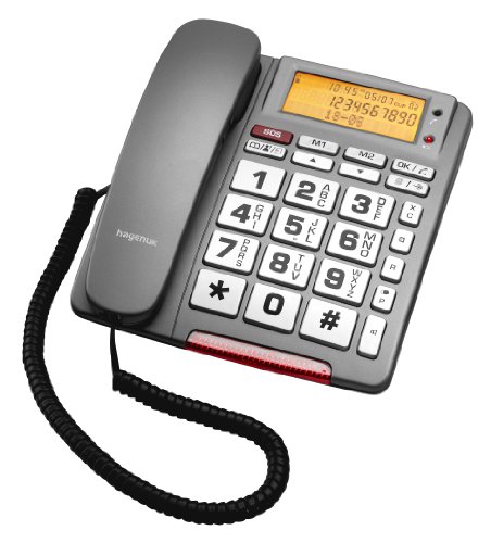 Hagenuk BIG 64 SOS Schnurgebundenes Gro&szlig;tastentelefon mit Mini-Funksender im Preisvergleich 