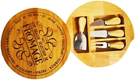 Wooden Cheese Board and Knife Set - FROMAGE