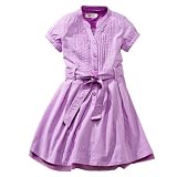 Girls' Cherokee® Purple Stripe Short-Sleeve Dress XL