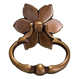 お花のようなデザイン アンティーク調真鍮製つまみ