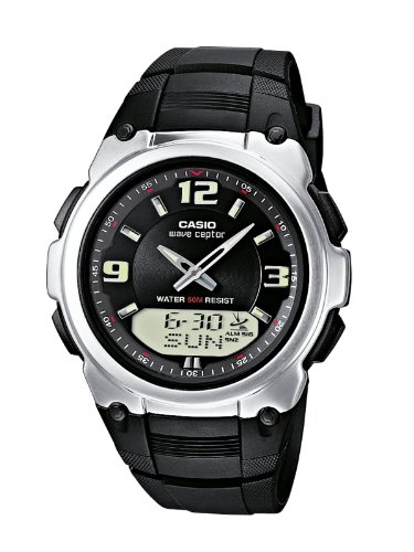 CASIO WVA-109HE-1BVER - Reloj de caballero de cuarzo, correa de resina color negro (con radio, cronómetro, alarma, luz) CASIO WVA-109HE-1BVER - Reloj de caballero de cuarzo, correa de resina color negro (con radio, cronómetro, alarma, luz)