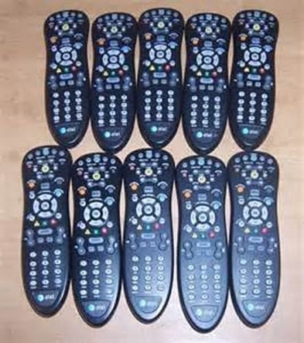 Lot 10 Black AT&T Multi Function UNIVERSAL TV STANDARD REMOTE CONTROLS U-Verse