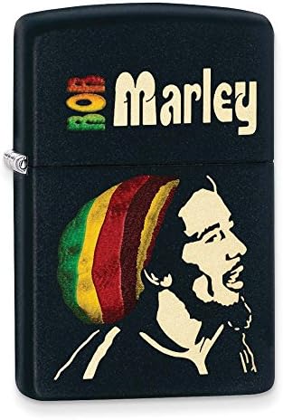 Zippo Bob Marley Black Matte Lighter - Engravable Personalized Gift Item