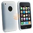 Clear White Textured Silicone Skin Case for Apple iPhone / iPhone 3G 8GB 16GB