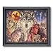 Native American Indian Chief And Wolf Home Decor Wall Picture Framed Art Print
