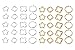 50 Metallic Silver Gold Shaped Nail Art Decorations Crystal Jewels Gems By VAGA®