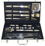 Review Generic  / 21 PC Stainless Steel Barbecue Tool Aluminum Case BBQ