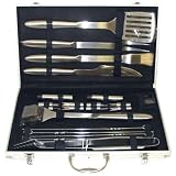21 PC Stainless Steel Barbecue Tool Aluminum Case BBQ