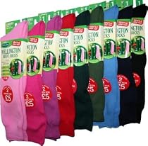 Ladies Wellington Boot Socks 9 Colours Available Size 4-8