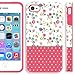 4s teen girl cases,Akna Glamour Series [Flexible TPU]*[High Impact]*[Flower Pattern] Soft Back Cover for iPhone 4 4S - [Lovely Dots Floral]** Indestructible