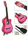 New Pink Cutaway Acoustic Guitar W/ Accessories Combo Kit Beginners