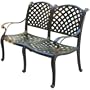 Darlee Nassau Cast Aluminum Outdoor Patio Bench - Antique Bronze