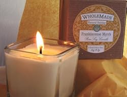 Frankincense and Myrrh Pure Soy Candle, 7 oz Glass