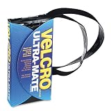 Velcro Sticky-Back Hook and Loop Ultra-Mate Strong Fastener Tape, 1 Inches x 3 Feet Roll, Black (91050)