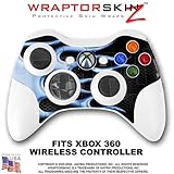 Metal Flames Blue Skin by WraptorSkinz TM fits XBOX 360 Wireless Controller (CONTROLLER NOT INCLUDED