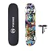 WHOME 31 Inch Skateboard Complete Double Kick Concavefor Youths Adults Beginners