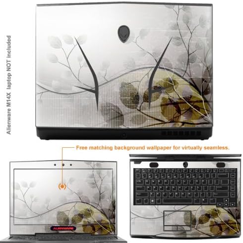 Decalrus Matte Protective Decal Skin Sticker for Alienware M14X R3 R4 case cover Matte_M14X-17