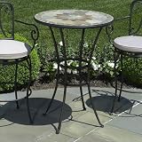 Notre Dame Round Bistro Table Top and Loop Bar Base