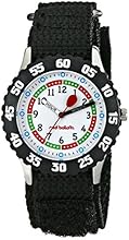 Red Balloon Kids' W000176 Black Velcro Stainless Steel Time Teacher Watch