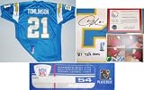 LaDainian Tomlinson Signed Chargers Reebok Authentic Powder Blue Jersey w/31TD 2006