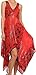 Sakkas Lala Smocked Back Handkerchief Hem V-Neck Sleeveless Dress