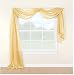 1 X Beautiful Elegant Voile Sheer Valance Scarf 37" X 216" Topper Gold Golden RS.1349.00