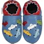 Robeez Busy Cars Ocean Blue Soft Sole Baby Shoes 12-18 months * 08 Newest Collection -- We Have Large Selections! *