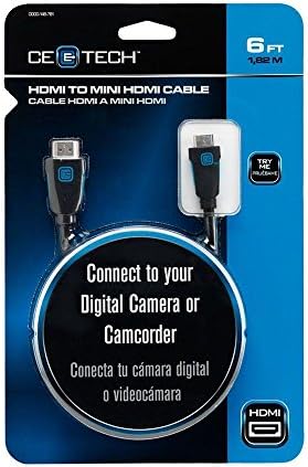 CE-Tech 6 Ft. High-Speed HDMI to Mini-HDMI Cable (HDMI A to HDMI C)