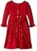 Youngland Girls' Sparkle Sweater Knit Dress with Flower Detail
