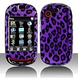 Purple / Black Leopard Design Snap on Hard Skin Shell Protector Cover Case  ....