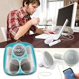 Ottavo OT1040 Speaker Docking Station with Alarm Clock FM Radio for All Generation iPods and iPod Touch w remote control White ipod speaker