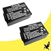 Two Halcyon 1500 mAH Lithium Ion Replacement Battery for Panasonic Lumix DMC-FZ40 14.1 MP Digital Camera and Panasonic DMW-BMB9
