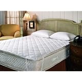Natural Comfort Super Soft Anchor Band White Mattress Pad, Full-54"x80"