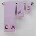 Kids Towel set - Purple Butterfly on Lavender - 3 piece set by Original Kids - 100% Pure 620 gram Cotton with a colorful Pink woven trim - Contains 1 bath towel, 1 hand towel & 1 wash cloth - highly absorbent, multi-functional & easy care - Save 63%