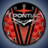 Pontiac Racing Large Lighted Wall Clock