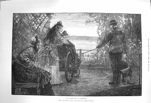 1873 Invalid Wheelchair Policeman Dog Fine Art Print