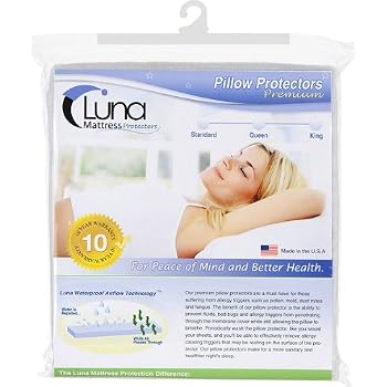 Set A Shopping Price Drop Alert For Luna Premium Hypoallergenic Bed Bug Proof Zippered Waterproof Pillow Protector (1) King Size - Made In The USA