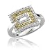 18k Gold White and Yellow Diamond Right Hand Ring / Band Size 7 - 0.63 carat