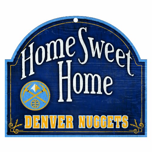 NBA Denver Nuggets 11-by-9 Wood Home Sweet Home Sign