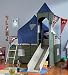 Powell Boys Blue and Green Twin Tent Bunk Bed with Slide