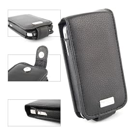 DURAGADGET Etui Housse Luxe en Cuir V�ritable - Garantie 5 ans - pour Apple iPhone 4 (4�me g�n�ration) 16 go et iPhone 32 go - PROTECTEUR D'ECRAN ET FIXATION CEINTURE AMOVIBLE BONUS