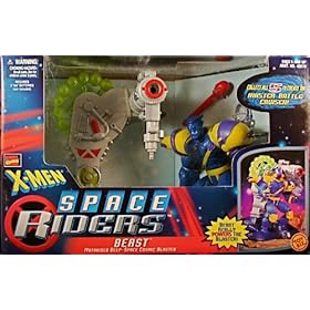  BEAST & MOTORIZED DEEP-SPACE COSMIC BLASTER X-Men Space Riders MARVEL COMICS Action Figure & Vehicle
