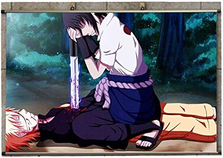 Canvas Wall Scroll Poster - Anime Naruto Naruto Uzumaki Sasuke Uchiha Wallpaper -RoyeanDK647517