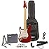 Sawtooth ST-ES-LH-CARP-KIT-3 Left Handed Electric Guitar in Candy Apple Red with White Pickguard, Lesson, Gig Bag, Stand, Cable, Picks, Tuner, Strap, Amplifier