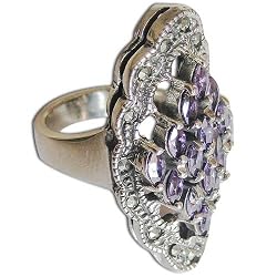 Women Jewelry Sterling Silver Amethyst Ring (rng288)
